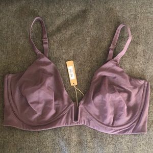 Skims Plum Sheer Lace Underwire Bra